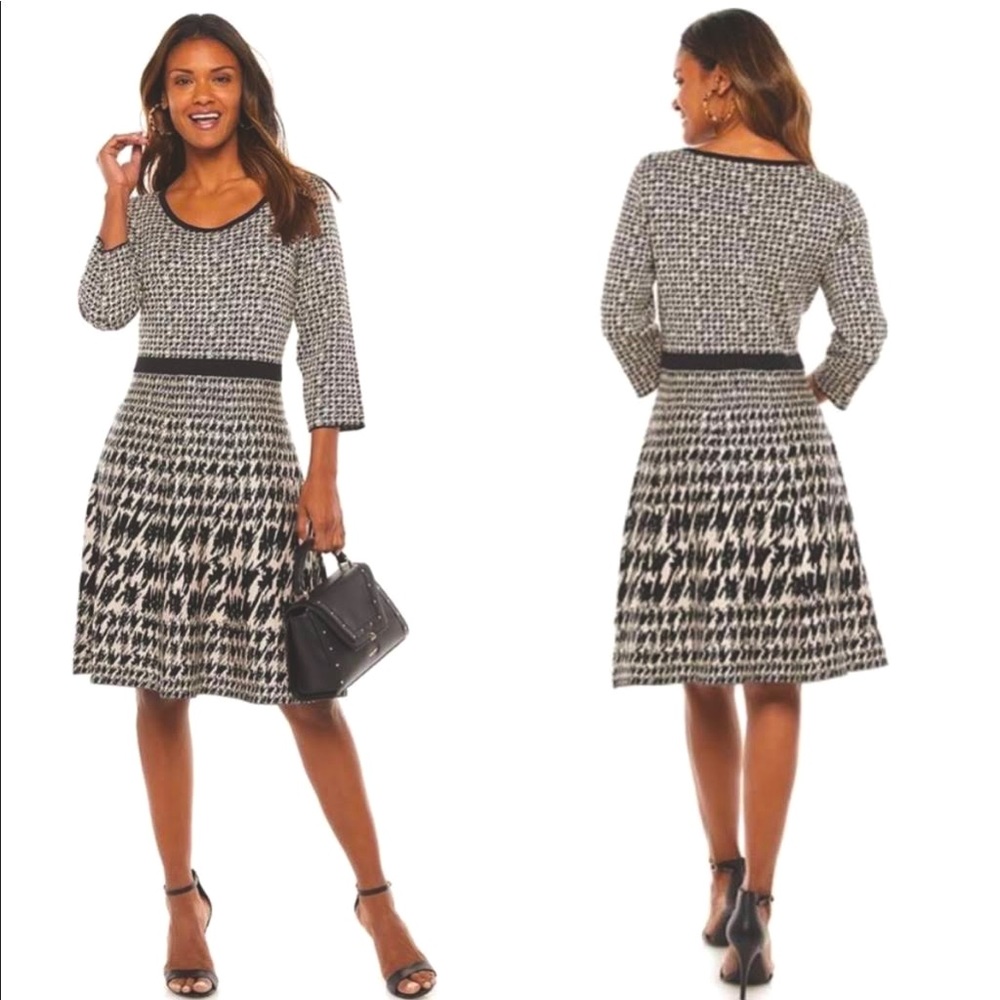 Nina Leonard fit & flare dress